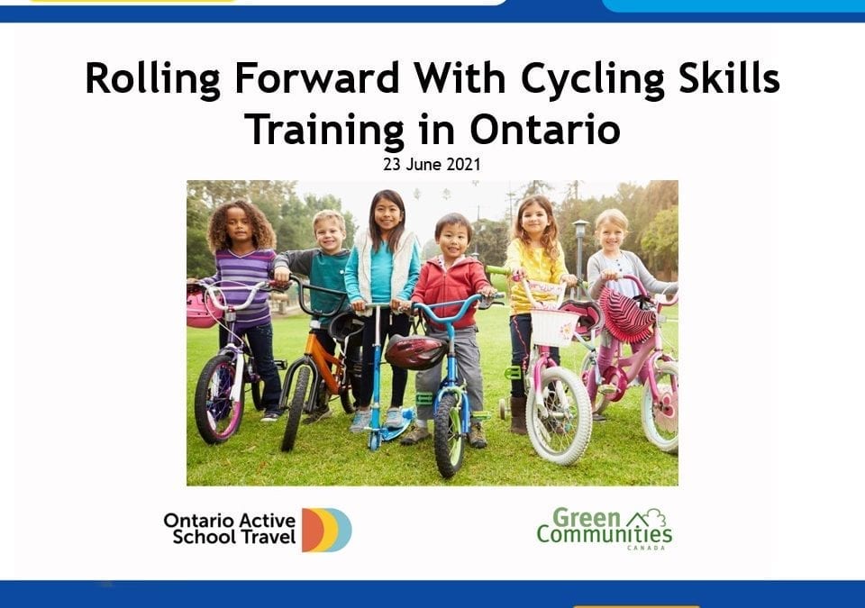 Rolling Forward with Cycling Skills Training in Ontario Schools