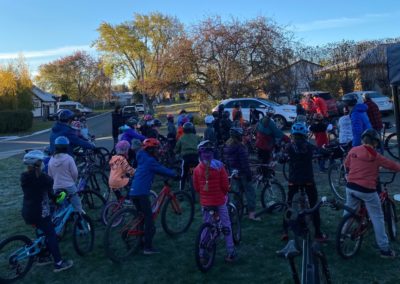 A parent’s idea initiates a community event to celebrate cycling to school