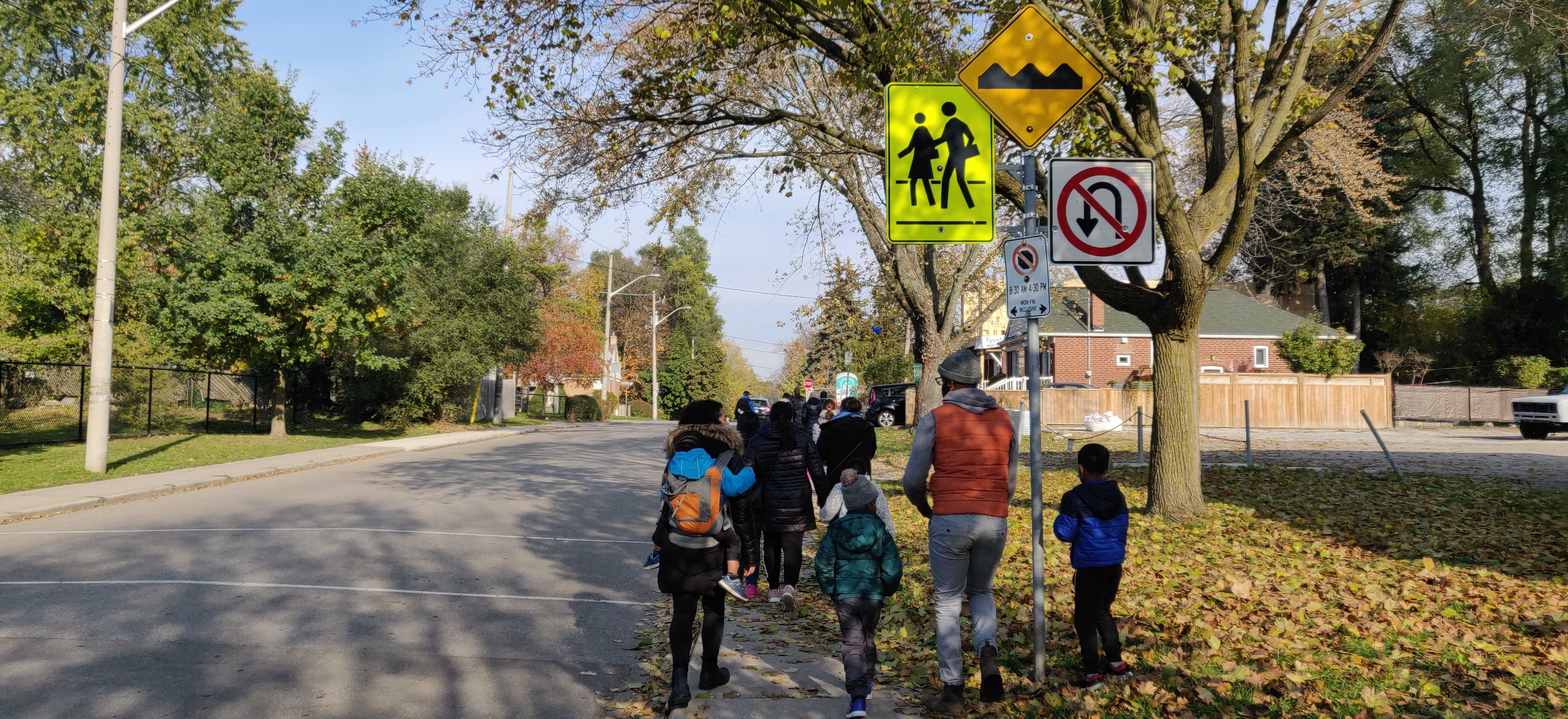 Kids walking to school